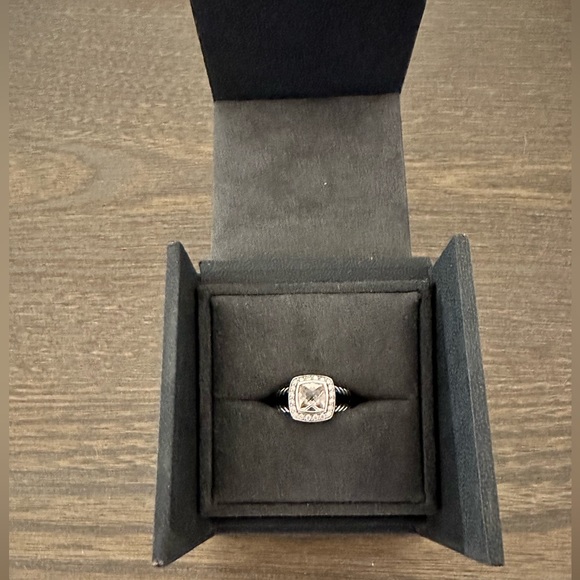 Petite Albion Ring in Sterling Silver with Morganite and Pavé Diamonds - Picture 3 of 6